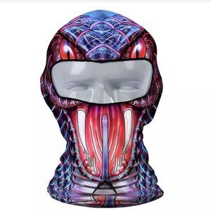 Christmas Mask Balaclava Hood Thin Neck Gaiter Cartoon Printing Full Face Mask